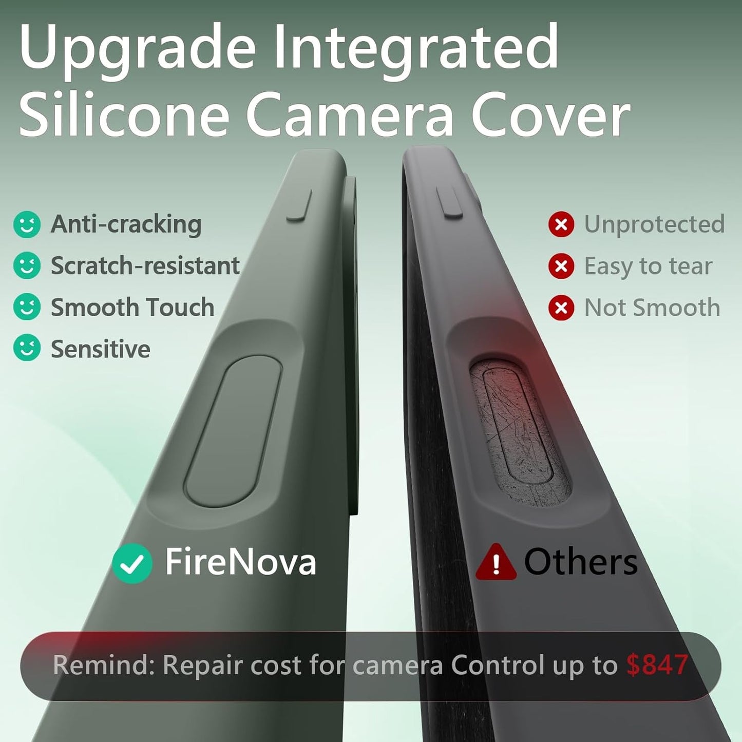 Premium Silicone Phone Case with Integrated Camera Button