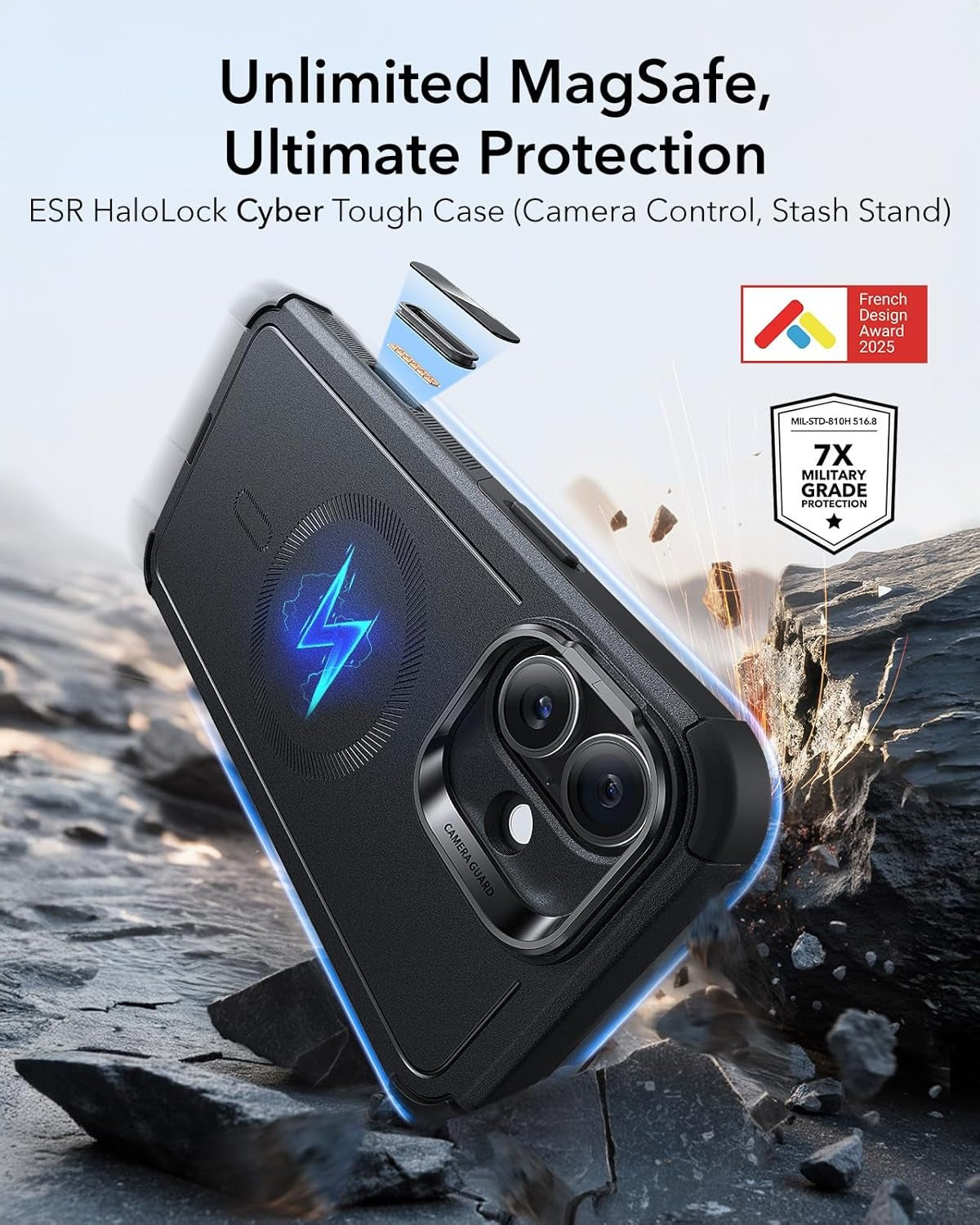 Camera Control & Magnetic Phone Case for 16 Plus